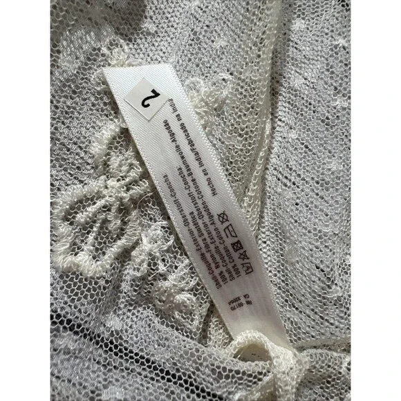 Rare Vintage Free People Say Hello to Heaven Lace Dots Crochet Slip Dress XS - Picture 6 of 13